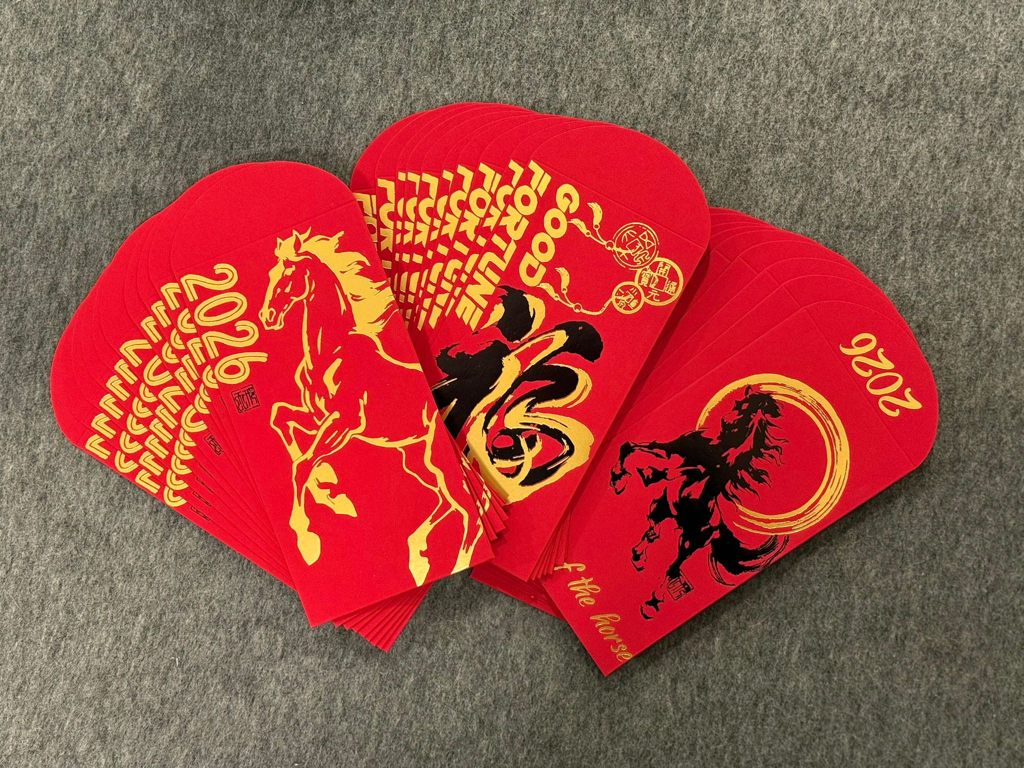 Year of the Horse Red Pocket Pack of 30 Envelopes